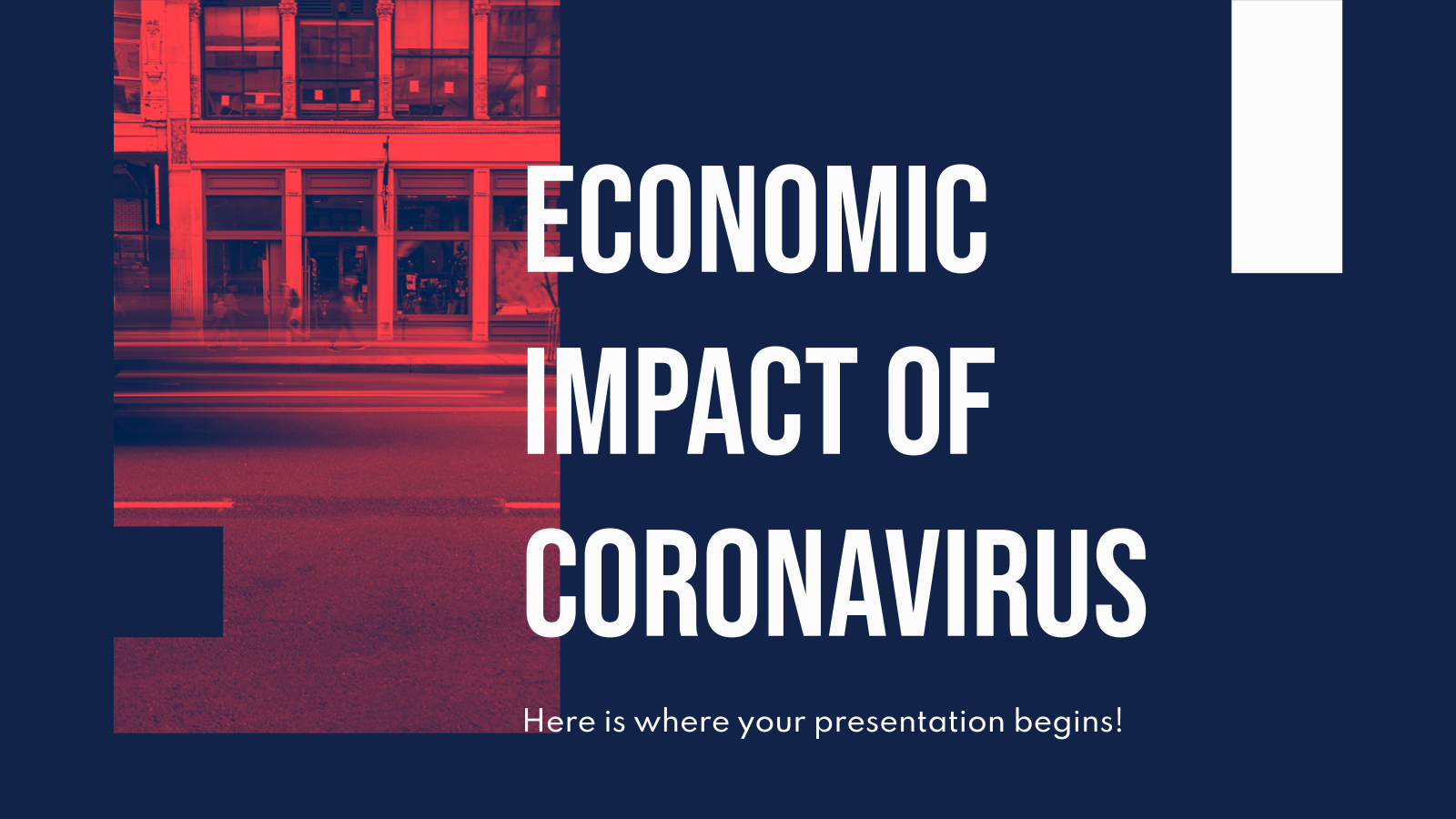 冠状病毒和PowerPoint模板的经济影响